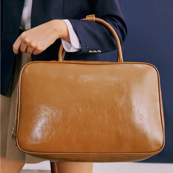 🆕 Top Handle Faux Luxury Leather Square Bag - Picture 5 of 15